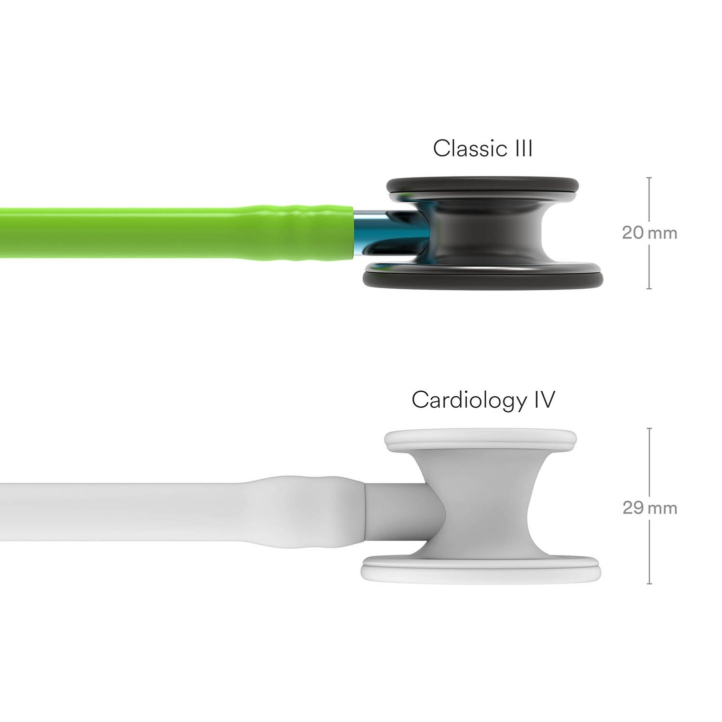 Littmann Classic III Monitoring Stethoscope: Smoke & Lime Green - Blue Stem 5875 Stethoscopes 3M Littmann   