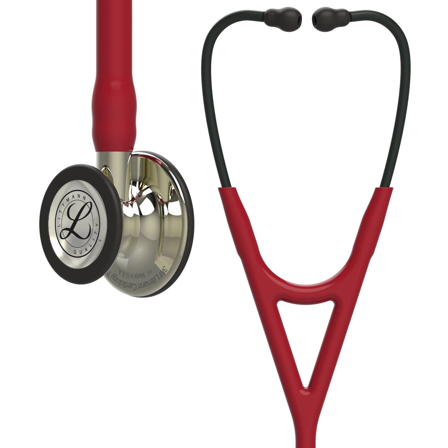 Littmann Cardiology IV Diagnostic Stethoscope: Champagne & Burgundy Tube 6176 Stethoscopes 3M Littmann   