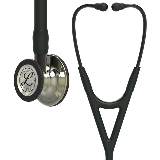 Littmann Cardiology IV Diagnostic Stethoscope: Black & Champagne-Finish 6179 Stethoscopes 3M Littmann   