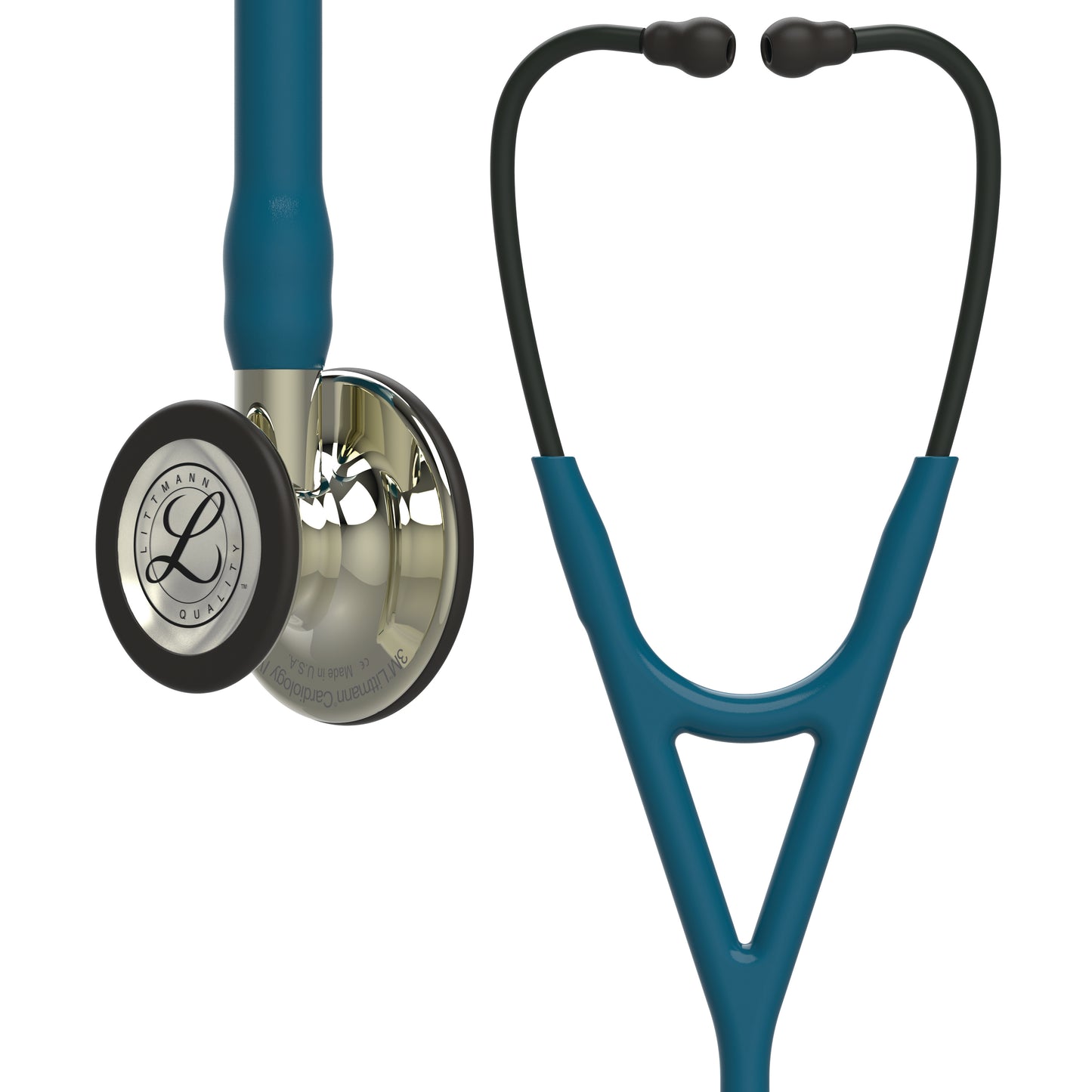 Littmann Cardiology IV Diagnostic Stethoscope: Champagne & Caribbean Blue 6190 Stethoscopes 3M Littmann   