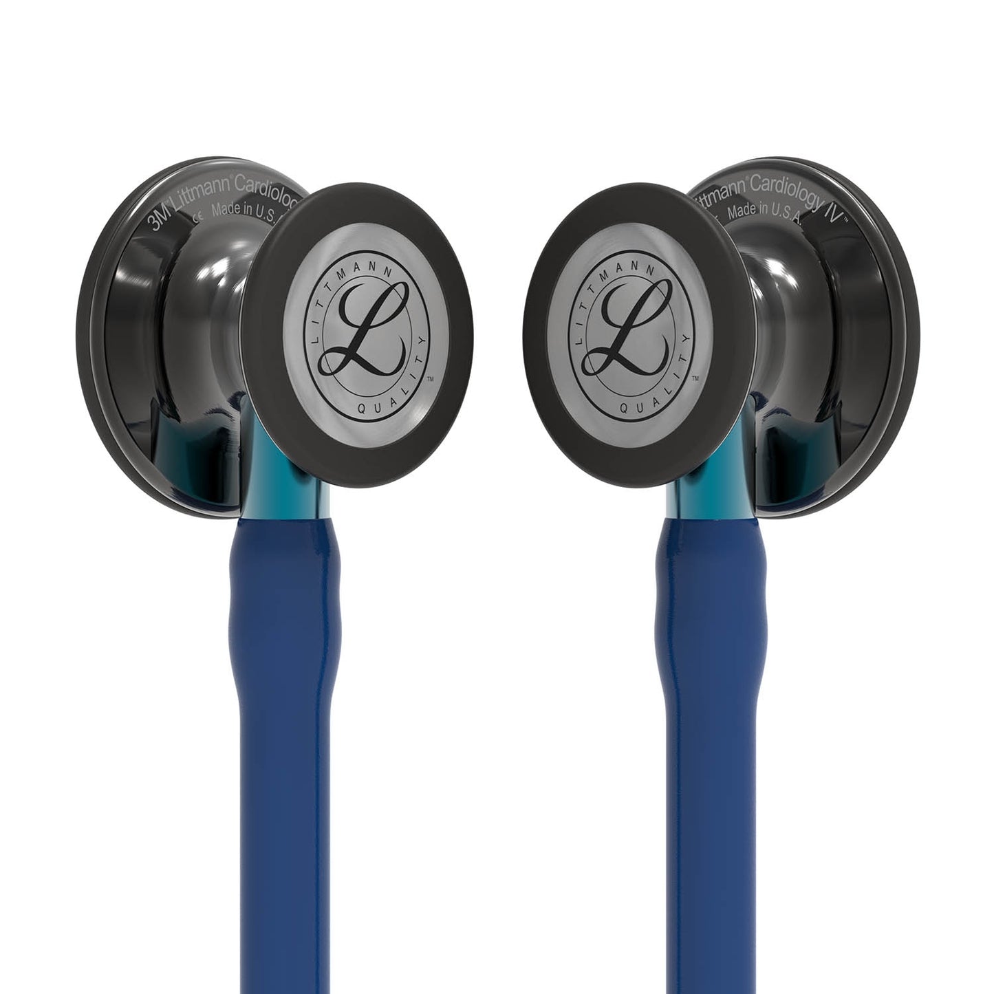 Littmann Cardiology IV Diagnostic Stethoscope: Polished Smoke & Navy - Blue Stem 6202 Stethoscopes 3M Littmann   