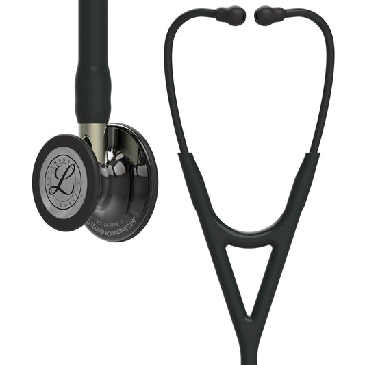 Littmann Cardiology IV Diagnostic Stethoscope: Polished Smoke & Black - Champagne Stem 6204 Stethoscopes 3M Littmann   