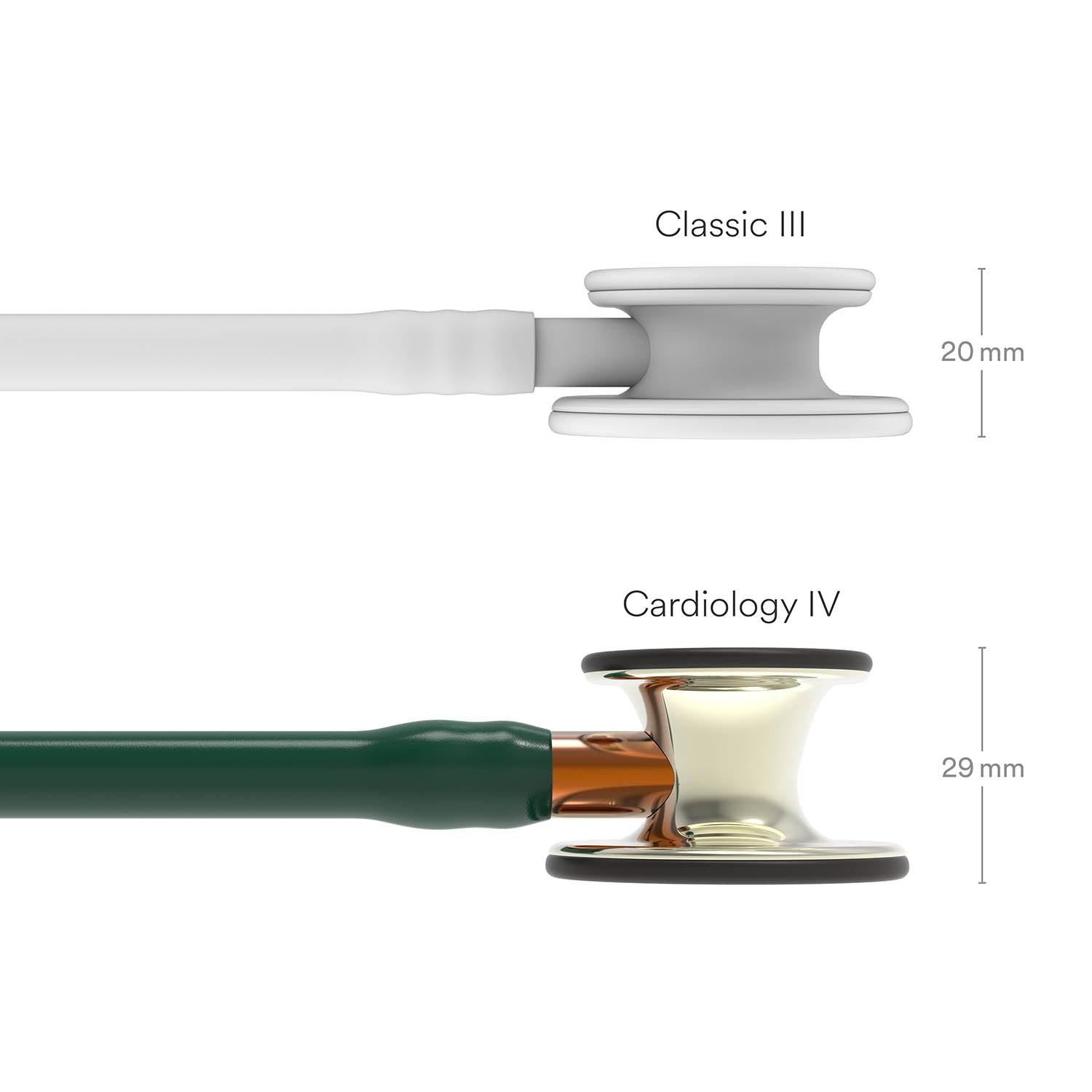 Littmann Cardiology IV Diagnostic Stethoscope: Polished Champagne & Hunter Green - Orange Stem 6206 Stethoscopes 3M Littmann   