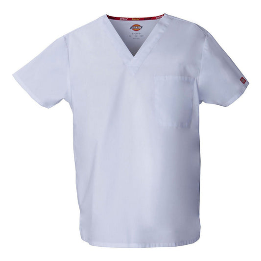 Dickies EDS Unisex V-Neck Scrub Top Scrubs Dickies XL White