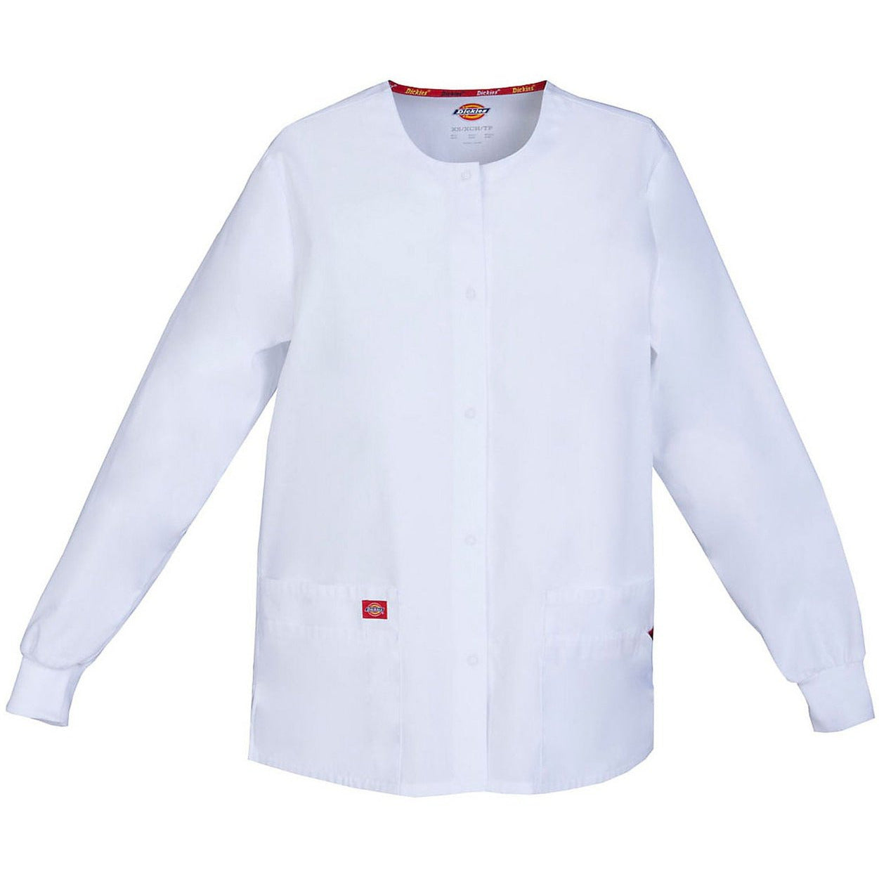 Dickies EDS Women's Warm-Up Scrub Jacket Scrubs Dickies S White 
