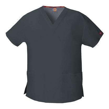 Dickies EDS Women's V-Neck Scrub Top Scrubs Dickies XS Pewter 