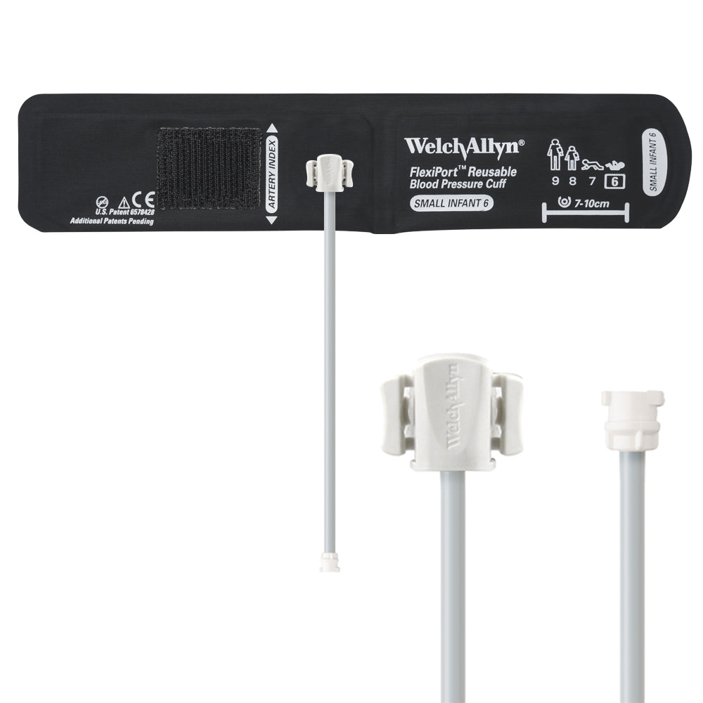Welch Allyn FlexiPort Blood Pressure Cuff; Size-06 Small Infant, Reusable, 1-Tube, Female Locking (#5082-182) Connector Accessories Welch Allyn   
