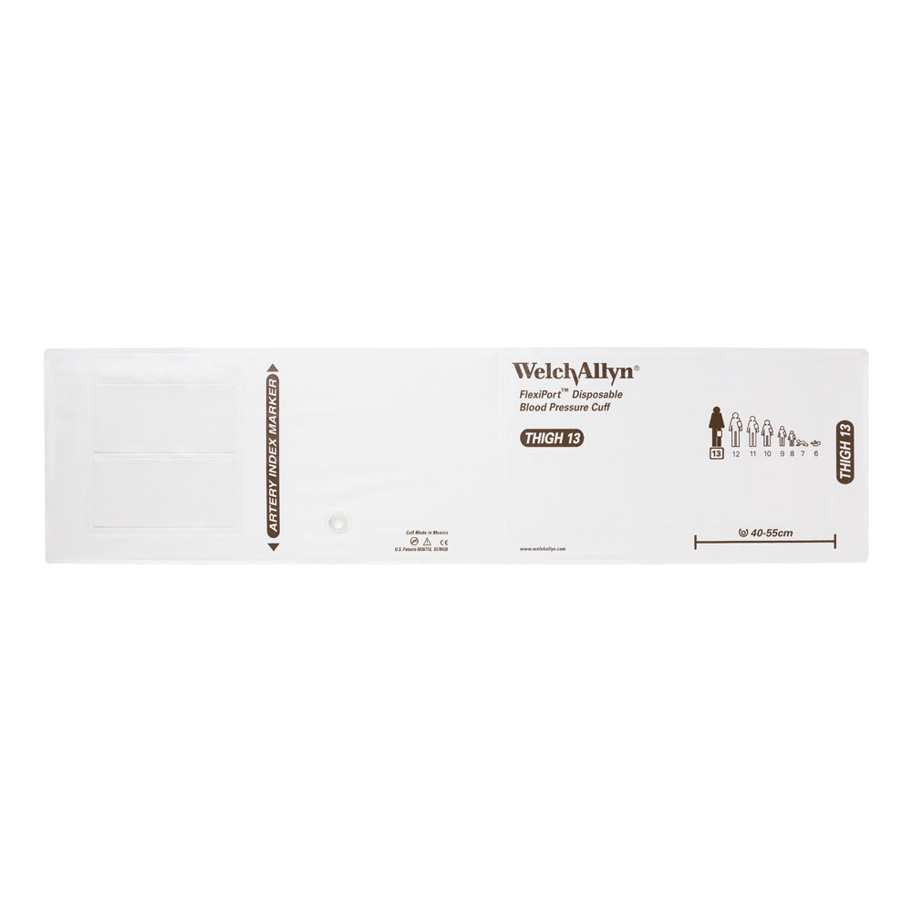Welch Allyn FlexiPort Blood Pressure Cuff; Size13 Thigh, Soft Disposa