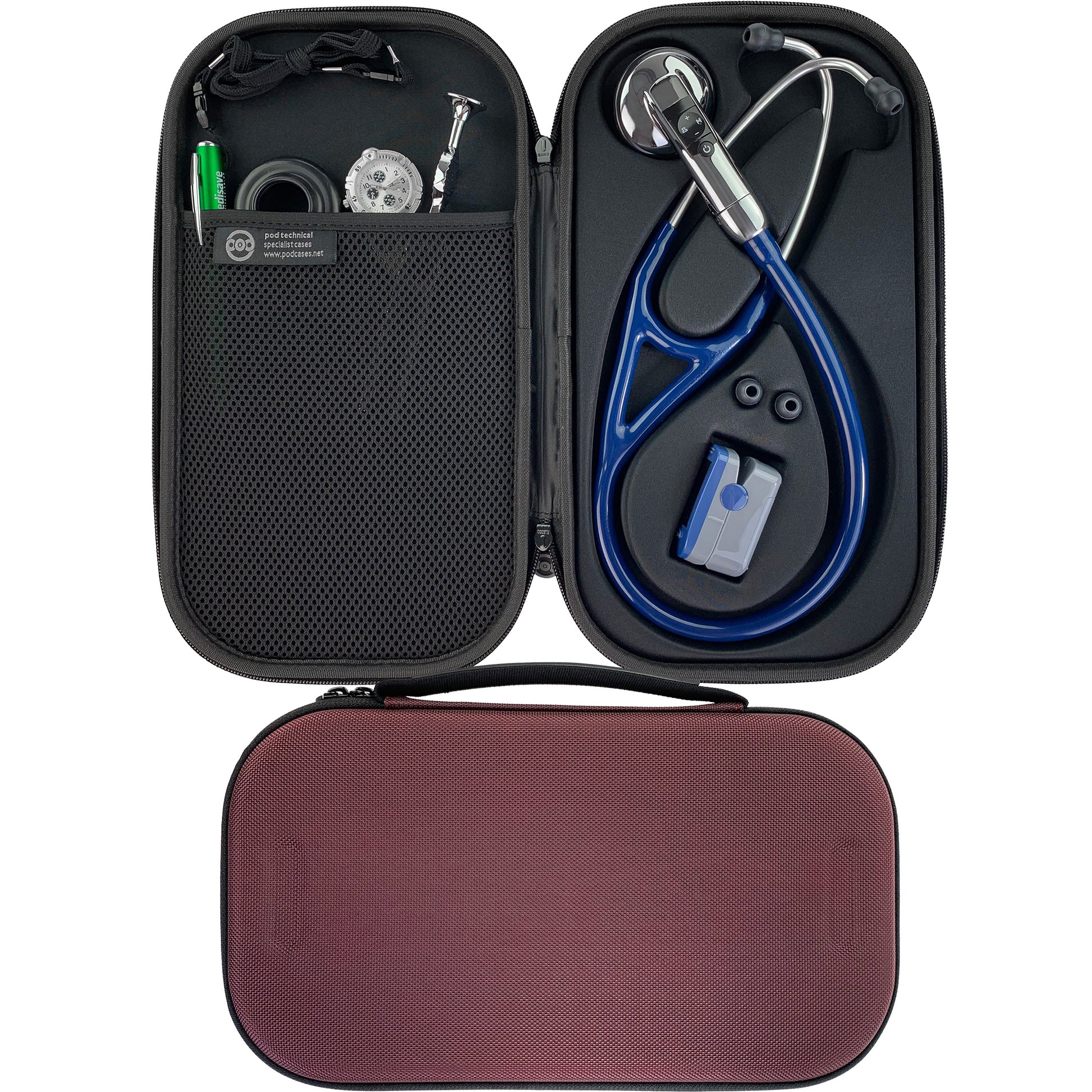 Pod Technical Cardiopod II Stethoscope Case for all Littmann Stethoscopes - Burgundy  Pod Technical Specialist Cases   