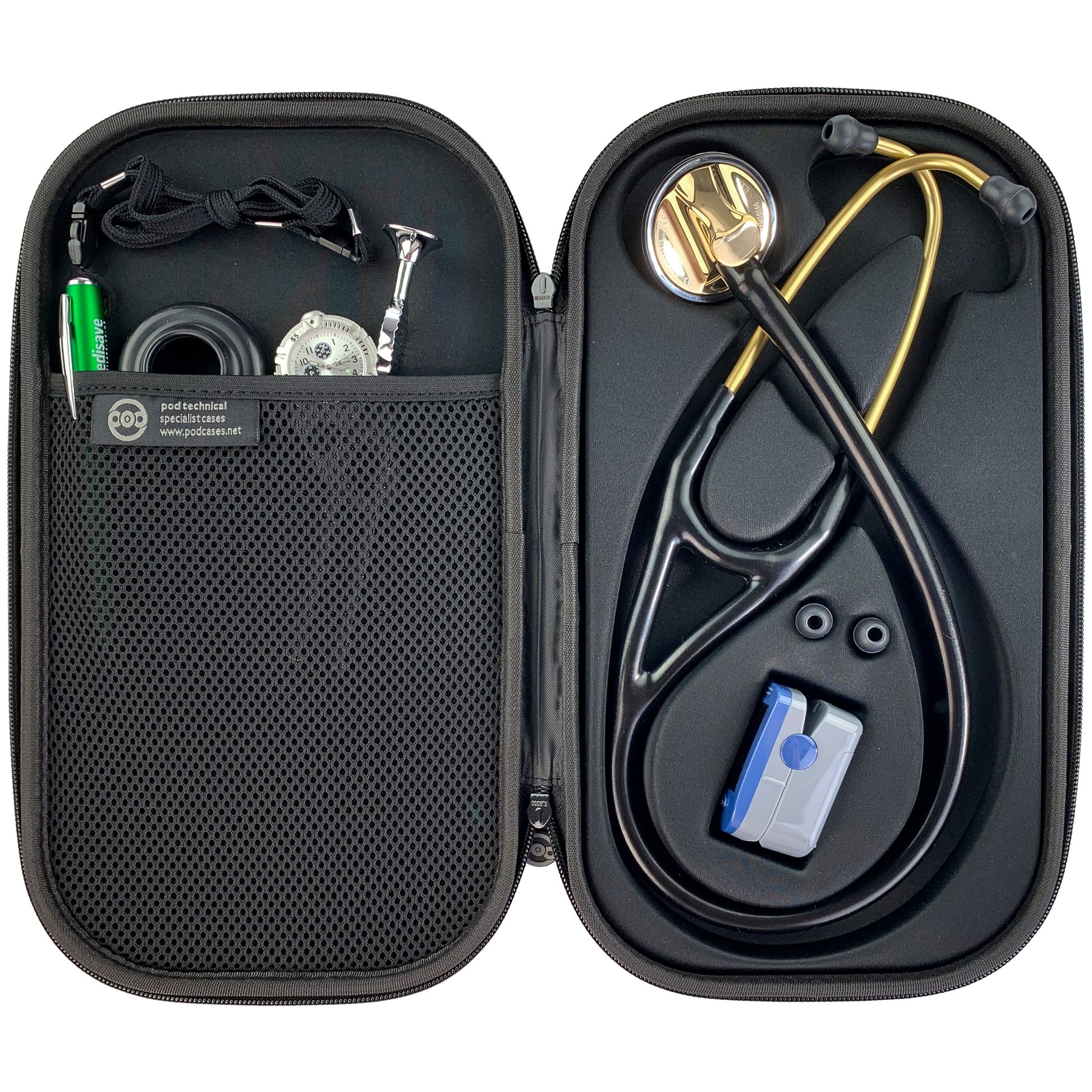 Pod Technical Cardiopod II Stethoscope Case for all Littmann Stethoscopes - Carbon  Pod Technical Specialist Cases   