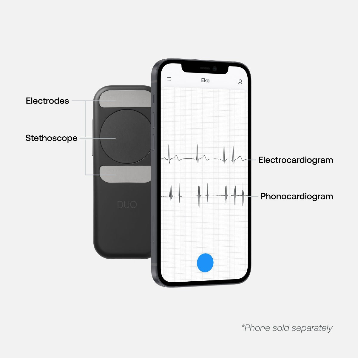 Eko DUO Portable ECG + Digital Electronic Stethoscope [Bluetooth] Stethoscopes Eko   
