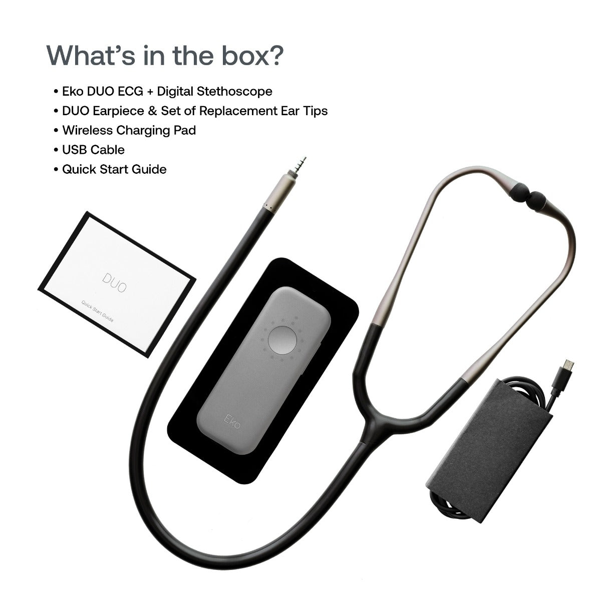 Eko DUO Portable ECG + Digital Electronic Stethoscope [Bluetooth]