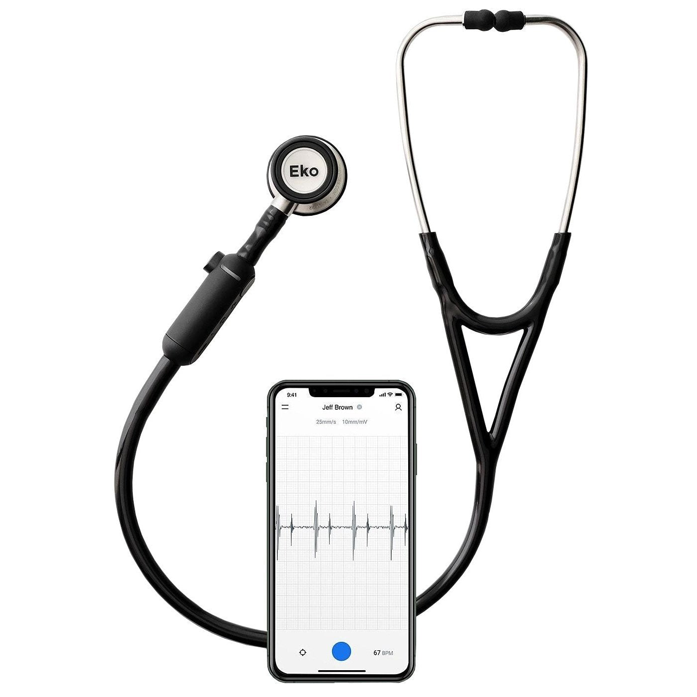 Eko CORE Digital Stethoscope in Black Stethoscopes Eko   