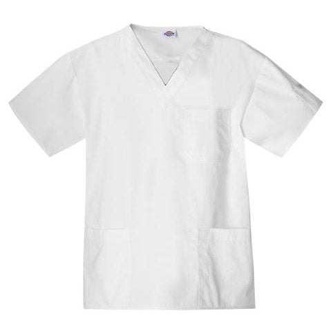 Dickies EDS Men's Raglan Sleeve Scrub Top Scrubs Dickies S White 