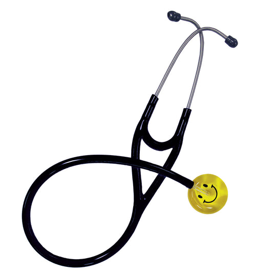 Ultrascope Stethoscope - Yellow Smiley, Black Tubing Stethoscopes Ultrascope   
